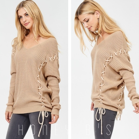 Lace up sweater - Picture 3 of 4